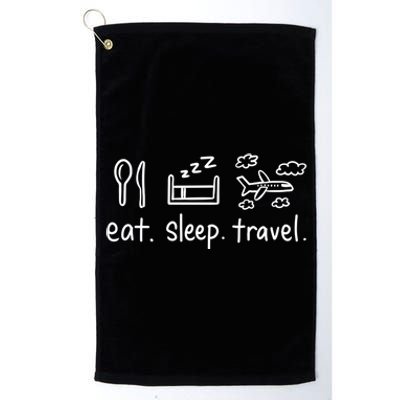 Eat Sleep Travel And Gift Platinum Collection Golf Towel