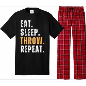 Eat Sleep Throw Repeat Retro Ultimate Frisbee Gift Pajama Set