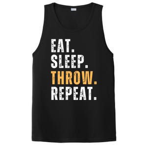 Eat Sleep Throw Repeat Retro Ultimate Frisbee Gift PosiCharge Competitor Tank