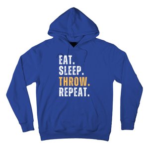 Eat Sleep Throw Repeat Retro Ultimate Frisbee Gift Hoodie