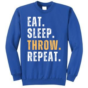 Eat Sleep Throw Repeat Retro Ultimate Frisbee Gift Sweatshirt