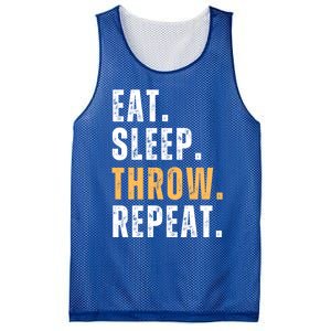 Eat Sleep Throw Repeat Retro Ultimate Frisbee Gift Mesh Reversible Basketball Jersey Tank