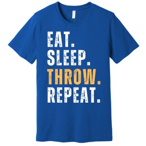 Eat Sleep Throw Repeat Retro Ultimate Frisbee Gift Premium T-Shirt