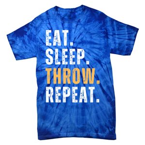 Eat Sleep Throw Repeat Retro Ultimate Frisbee Gift Tie-Dye T-Shirt