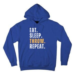 Eat Sleep Throw Repeat Retro Ultimate Frisbee Gift Tall Hoodie