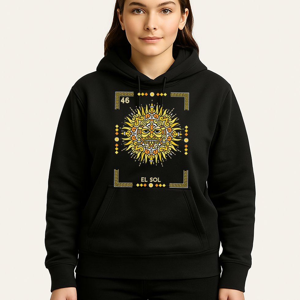 El Sol The Sun Card Mexican Lottery Card Hoodie