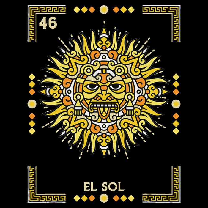 El Sol The Sun Card Mexican Lottery Card Hoodie