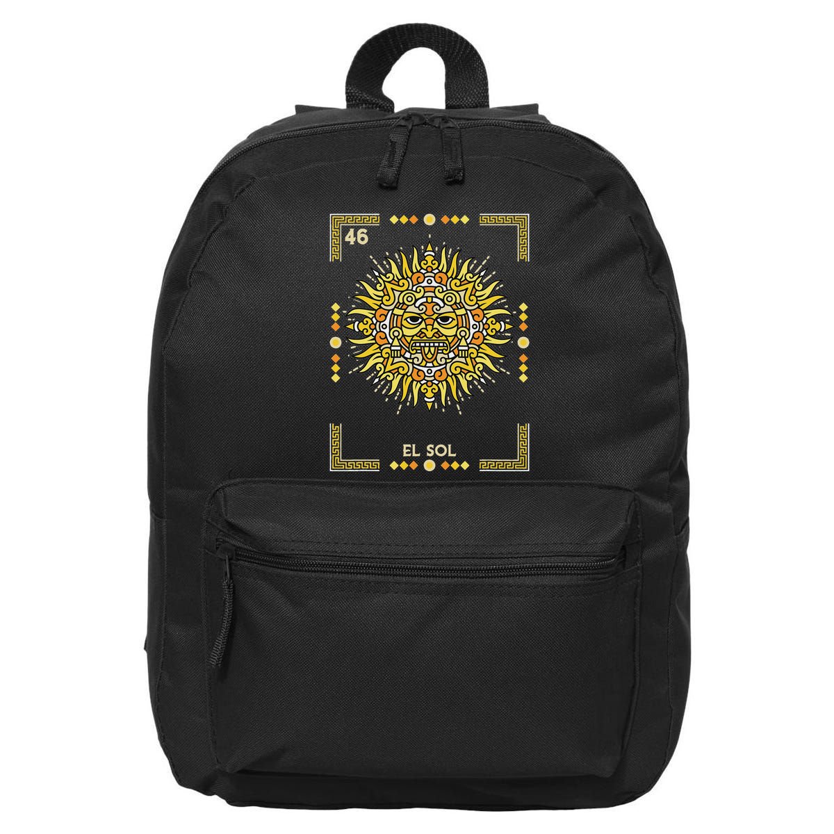 El Sol The Sun Card Mexican Lottery Card 16 in Basic Backpack