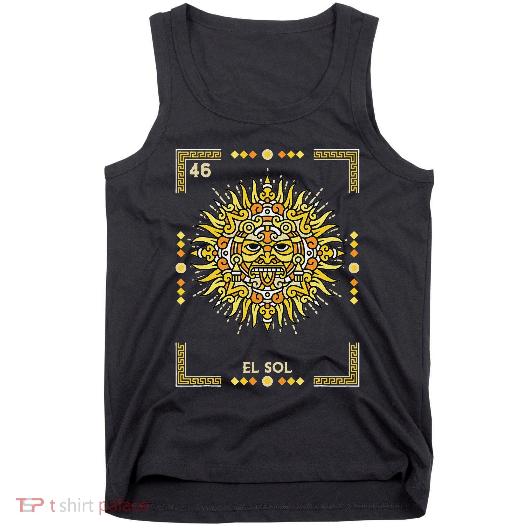 El Sol The Sun Card Mexican Lottery Card Tank Top