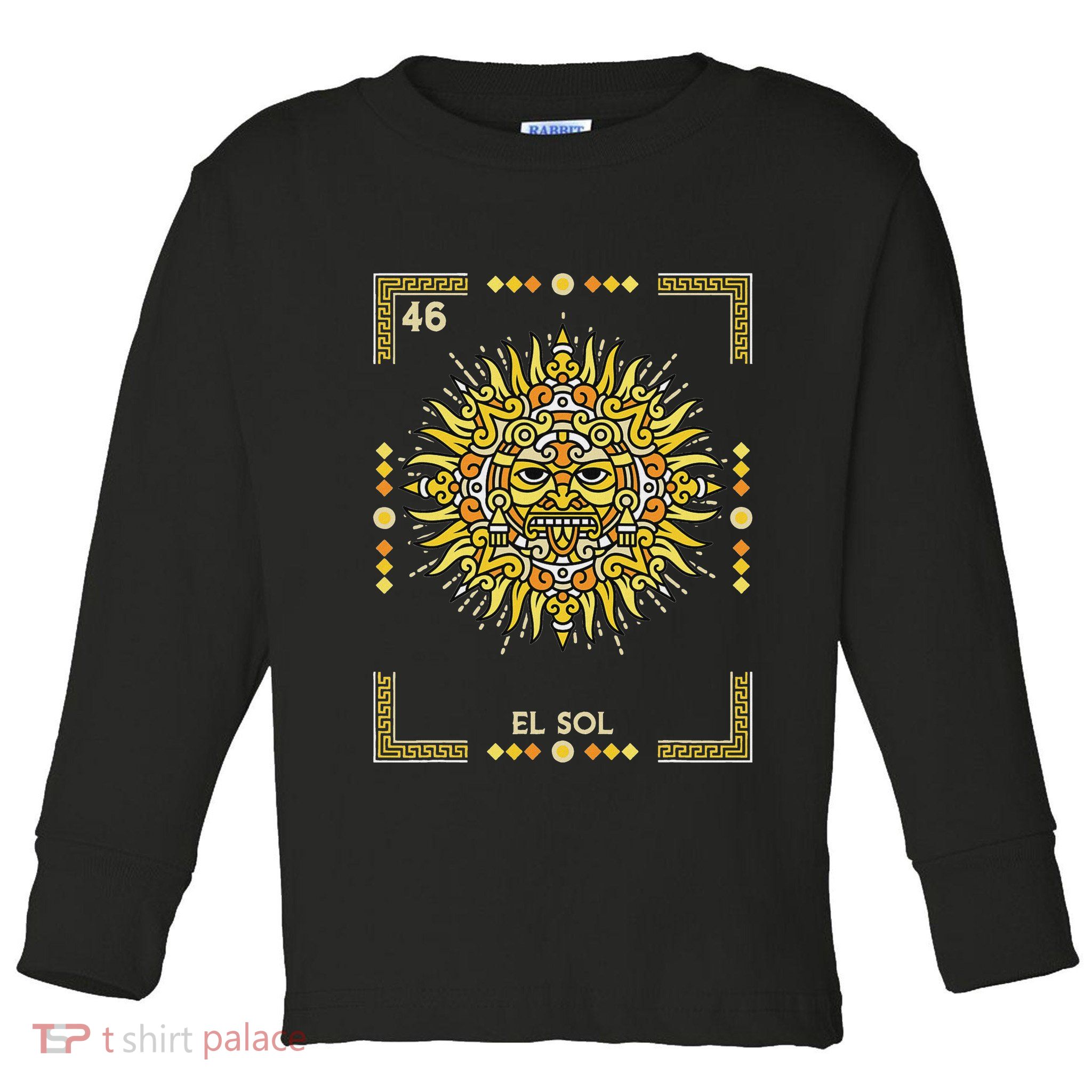 El Sol The Sun Card Mexican Lottery Card Toddler Long Sleeve Shirt