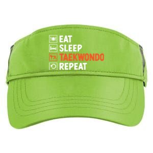 Eat Sleep Taekwondo Repeat Martial Arts Tkd Cool Gift Adult Drive Performance Visor