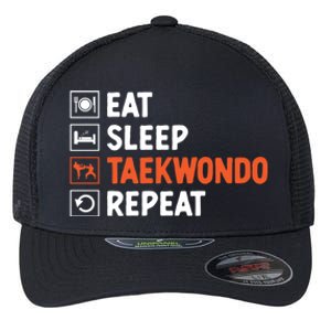 Eat Sleep Taekwondo Repeat Martial Arts Tkd Cool Gift Flexfit Unipanel Trucker Cap