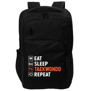 Eat Sleep Taekwondo Repeat Martial Arts Tkd Cool Gift Impact Tech Backpack