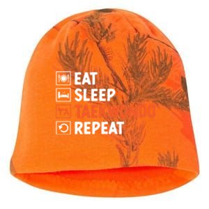 Eat Sleep Taekwondo Repeat Martial Arts Tkd Cool Gift Kati - Camo Knit Beanie