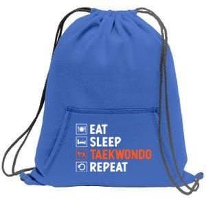 Eat Sleep Taekwondo Repeat Martial Arts Tkd Cool Gift Sweatshirt Cinch Pack Bag