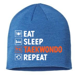 Eat Sleep Taekwondo Repeat Martial Arts Tkd Cool Gift Sustainable Beanie