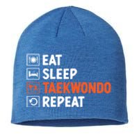 Eat Sleep Taekwondo Repeat Martial Arts Tkd Cool Gift Sustainable Beanie