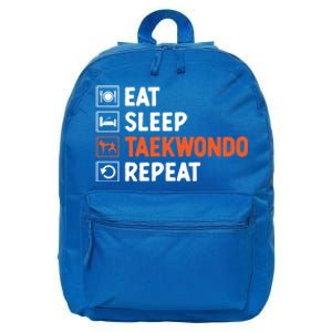 Eat Sleep Taekwondo Repeat Martial Arts Tkd Cool Gift 16 in Basic Backpack