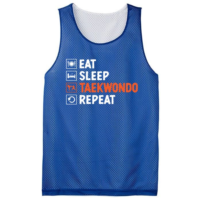 Eat Sleep Taekwondo Repeat Martial Arts Tkd Cool Gift Mesh Reversible Basketball Jersey Tank