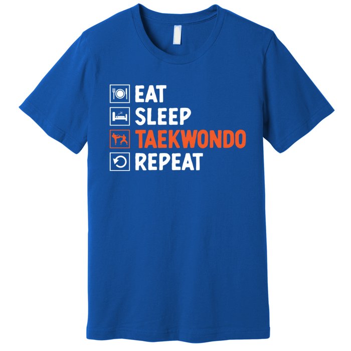 Eat Sleep Taekwondo Repeat Martial Arts Tkd Cool Gift Premium T-Shirt