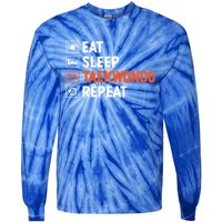 Eat Sleep Taekwondo Repeat Martial Arts Tkd Cool Gift Tie-Dye Long Sleeve Shirt