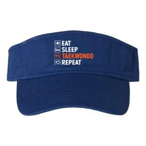 Eat Sleep Taekwondo Repeat Martial Arts Tkd Cool Gift Valucap Bio-Washed Visor