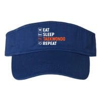 Eat Sleep Taekwondo Repeat Martial Arts Tkd Cool Gift Valucap Bio-Washed Visor