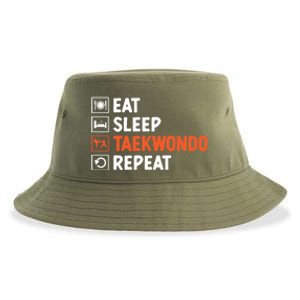 Eat Sleep Taekwondo Repeat Martial Arts Tkd Cool Gift Sustainable Bucket Hat