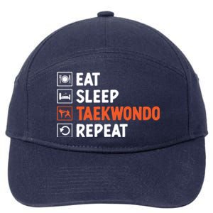 Eat Sleep Taekwondo Repeat Martial Arts Tkd Cool Gift 7-Panel Snapback Hat