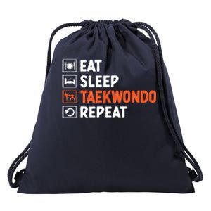 Eat Sleep Taekwondo Repeat Martial Arts Tkd Cool Gift Drawstring Bag