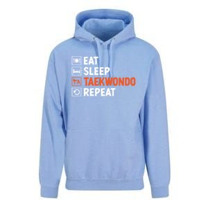 Eat Sleep Taekwondo Repeat Martial Arts Tkd Cool Gift Unisex Surf Hoodie