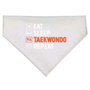 Eat Sleep Taekwondo Repeat Martial Arts Tkd Cool Gift USA-Made Doggie Bandana