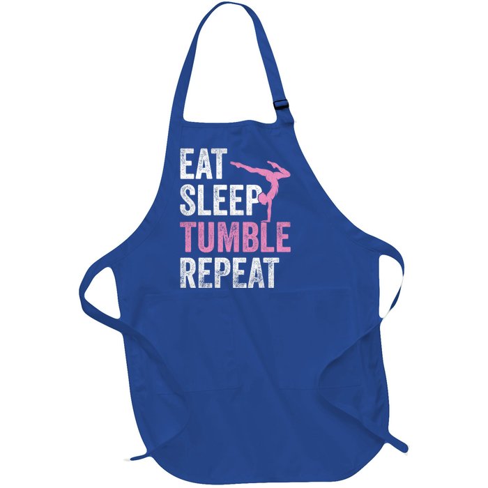 Eat Sleep Tumble Gymnast Outfit Funny Gymnastics Gift Full-Length Apron With Pockets