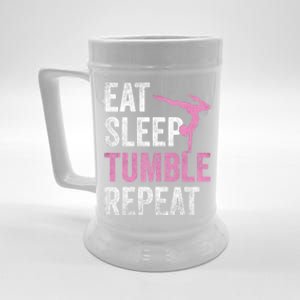 Eat Sleep Tumble Gymnast Outfit Funny Gymnastics Gift Beer Stein