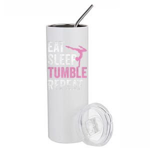 Eat Sleep Tumble Gymnast Outfit Funny Gymnastics Gift Stainless Steel Tumbler