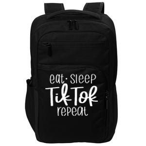 Eat Sleep Tiktok Repeat Impact Tech Backpack