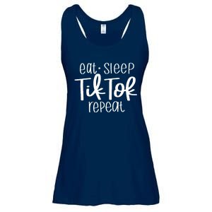 Eat Sleep Tiktok Repeat Ladies Essential Flowy Tank