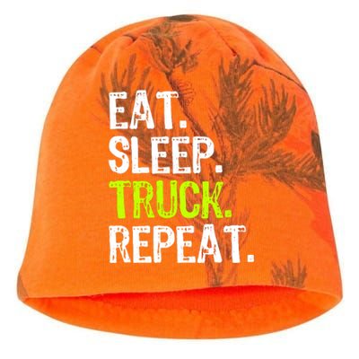 Eat Sleep Truck Repeat Trucker Driver Funny Kati - Camo Knit Beanie