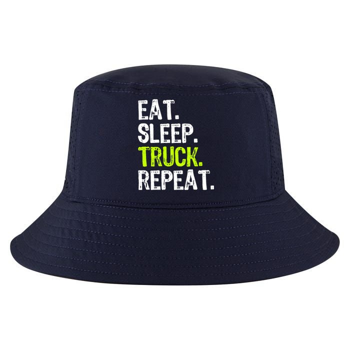 Eat Sleep Truck Repeat Trucker Driver Funny Cool Comfort Performance Bucket Hat