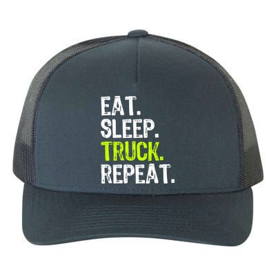 Eat Sleep Truck Repeat Trucker Driver Funny Yupoong Adult 5-Panel Trucker Hat