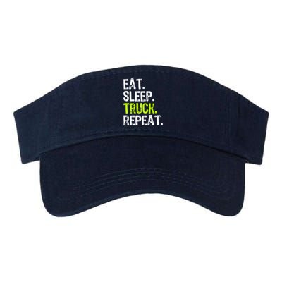 Eat Sleep Truck Repeat Trucker Driver Funny Valucap Bio-Washed Visor