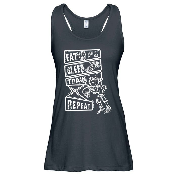 Eat Sleep Train Repeat Ladies Essential Flowy Tank