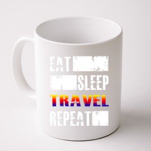 Eat Sleep Travel Repeat Gift Funny Traveler Funny Gift Coffee Mug