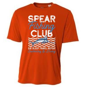 Eat Sleep Travel Repeat Activity Spearfishing Cool Gift Cooling Performance Crew T-Shirt