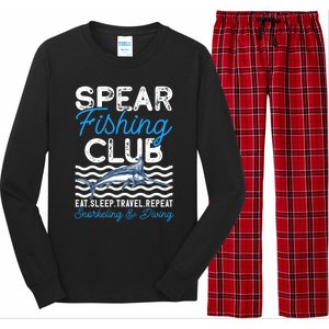 Eat Sleep Travel Repeat Activity Spearfishing Cool Gift Long Sleeve Pajama Set