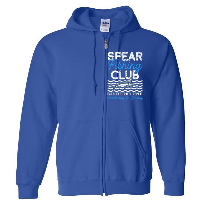 Eat Sleep Travel Repeat Activity Spearfishing Cool Gift Full Zip Hoodie