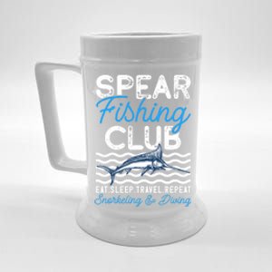 Eat Sleep Travel Repeat Activity Spearfishing Cool Gift Beer Stein