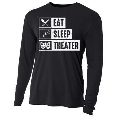 Eat Sleep Theater Musical Broadway Funny Actors Novelty Cooling Performance Long Sleeve Crew