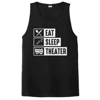 Eat Sleep Theater Musical Broadway Funny Actors Novelty PosiCharge Competitor Tank