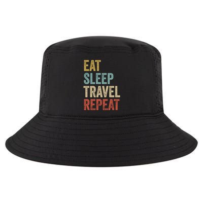 Eat Sleep Travel Repeat Funny Traveler Cute Gift Cool Comfort Performance Bucket Hat